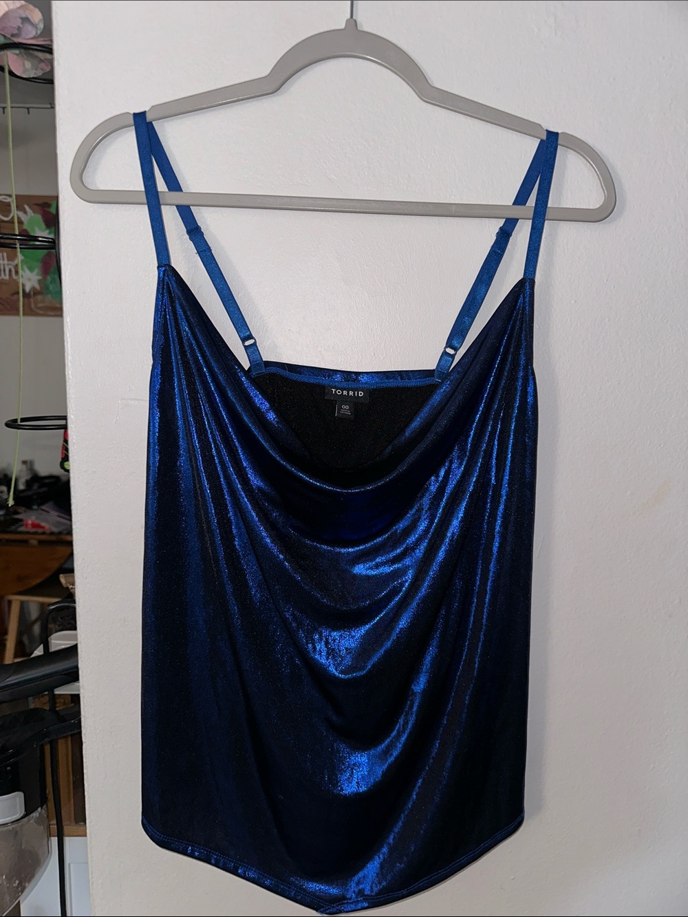 torrid Shimmery Royal Blue Cowl Neck Camisole